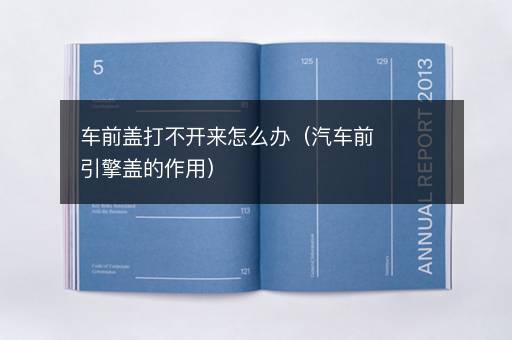 车前盖打不开来怎么办（汽车前引擎盖的作用）